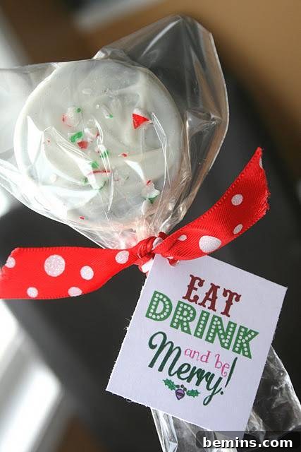 Dessert wrapped in plastic with a red and white polka dot bow.