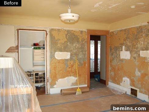 Before: A Room Under Remodeling for a Home Office