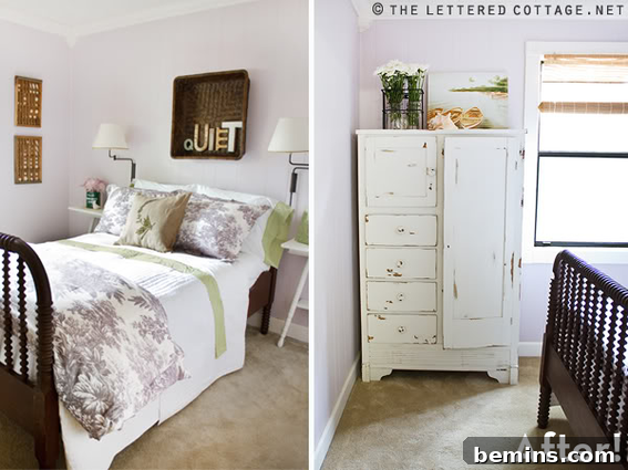 After: A Fresh and Updated Purple Bedroom