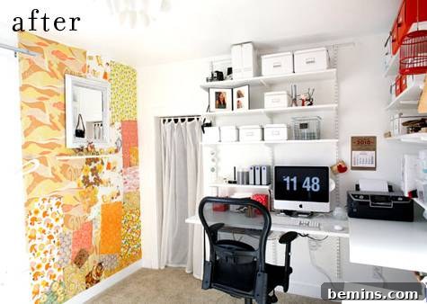 After: A Colorful and Inspiring Home Office