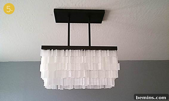 DIY Faux Capiz Chandelier