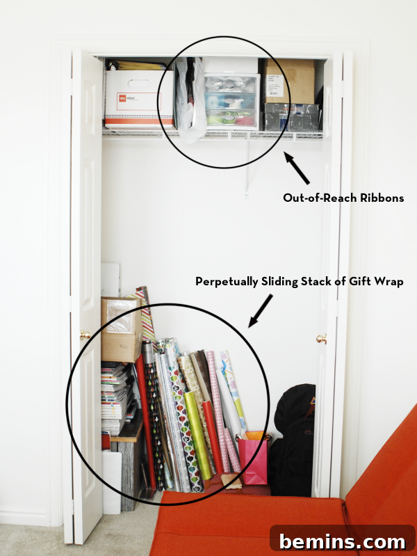DIY Storage Ideas for Unruly Wrapping Supplies