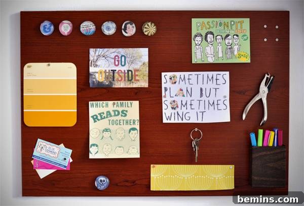 How to Make a Woodgrain Magnetic Memo Board