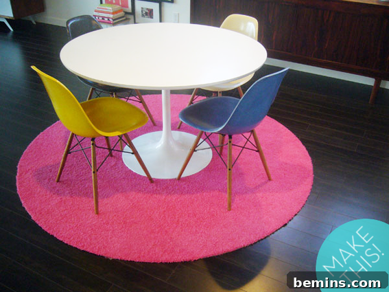DIY Circular Rug: Upcycle Carpet Tiles for a Unique Home Accent 2 Circular Carpet Tile Rug Project
