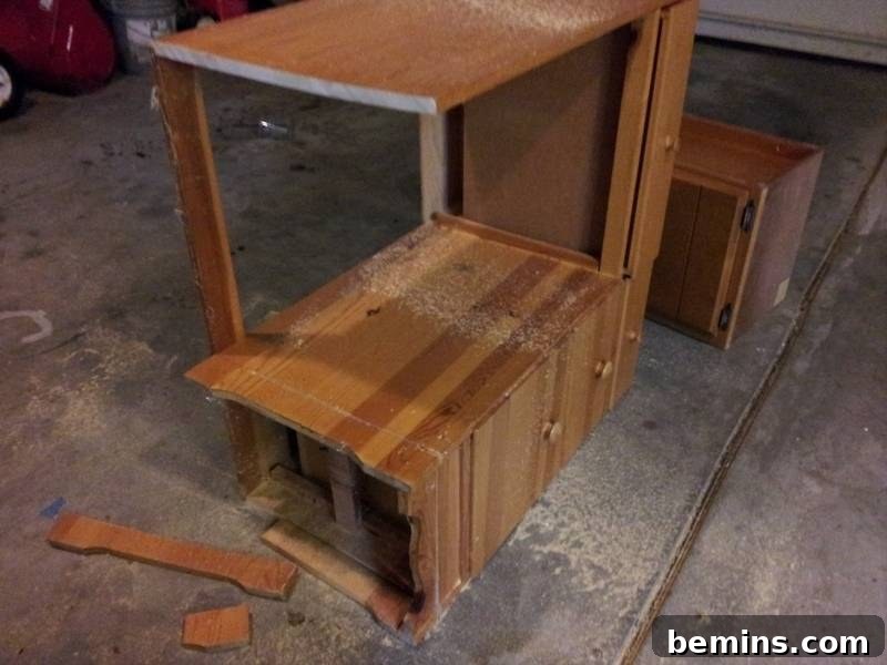 Cutting and Preparing the Desk