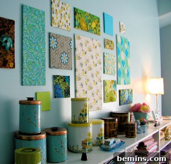 6 Effortless Fabric Display Ideas 6 Fabric wrapped around foam core