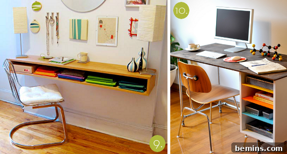 Craft Your Own Workspace: 10 DIY Desk & Worktop Ideas 6 DIY Floating Desk Idea