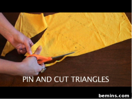 Cutting out the triangles
