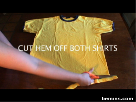 T-shirt cut for bikini