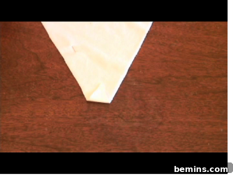 Folding the corners and attaching ties