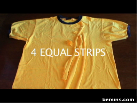T-shirt strips for bikini project