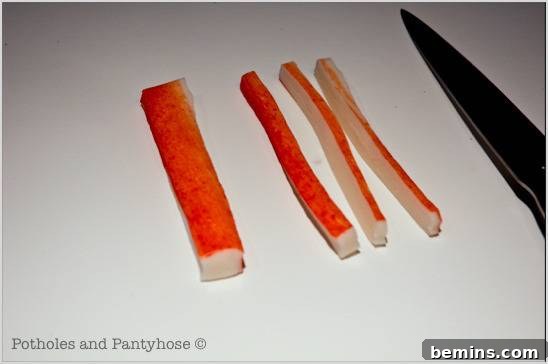Slice crab meat