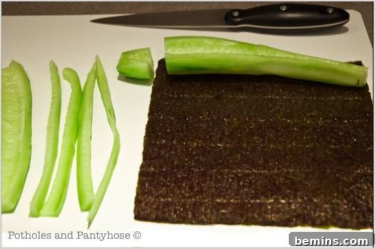 Chop cucumber