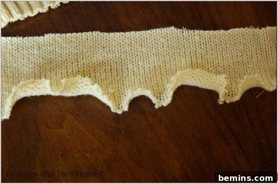 Creating the ruffle edge