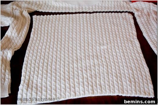 Cutting backing material for pillow