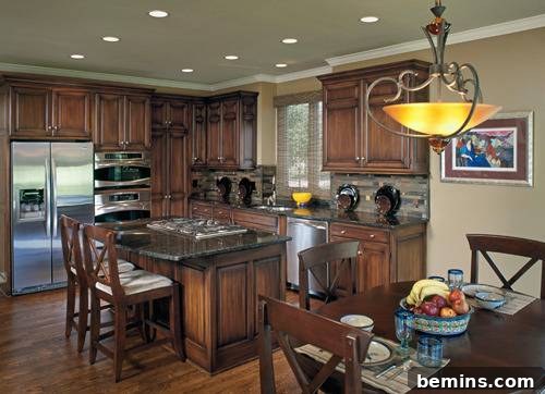 Kitchen After Remodel with Faux Finish Cabinets