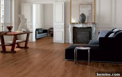 Durable Wood Look Tiles with Subtle Grout Lines