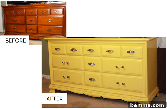 Dresser with subtle stripes and Anthropologie knobs