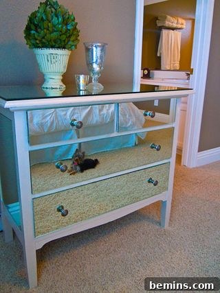 Mirrored Dresser DIY