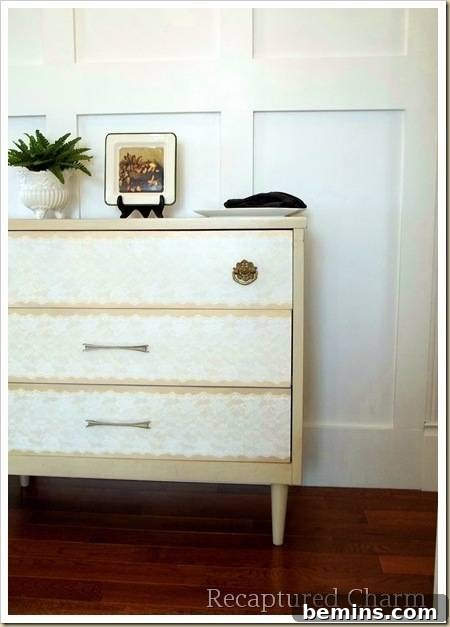 Lace Stenciled Dresser