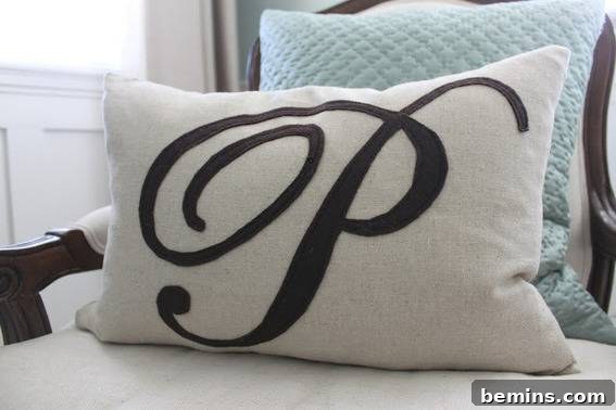 DIY Felt Monogram Pillow