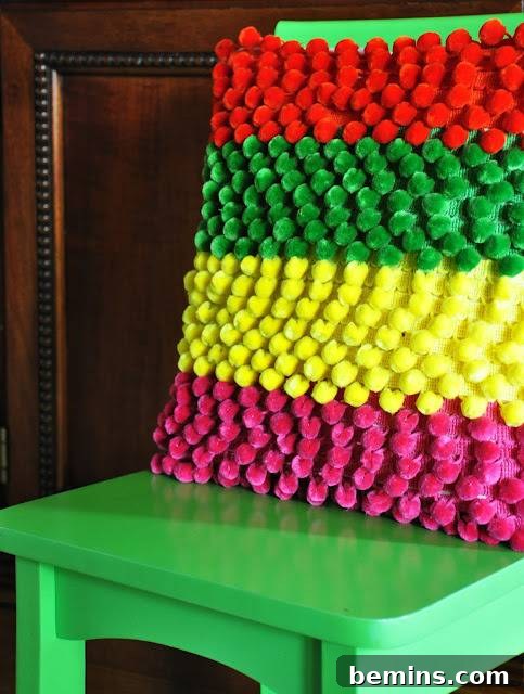 DIY Pom-Pom Fringe Throw Pillow