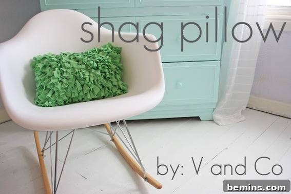 DIY Shag Throw Pillow