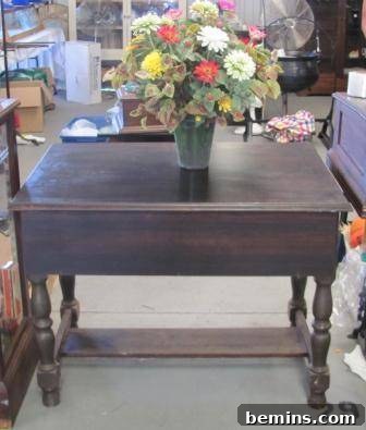 Table to bed folded up