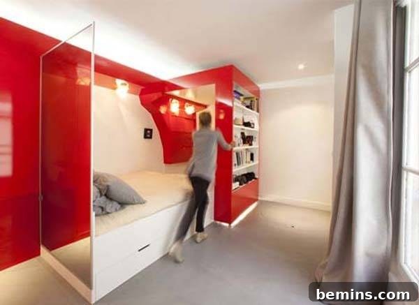 Multifunctional space-saver bookcase bed