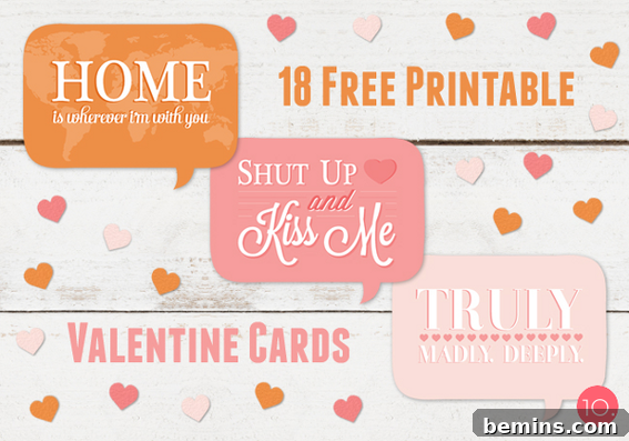 Last-Minute Love: Free Printable Valentine's Day Cards 11 18 Printable Valentines