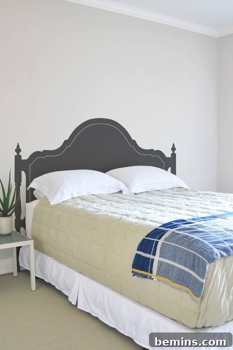 Painted Faux Headboard Idea
