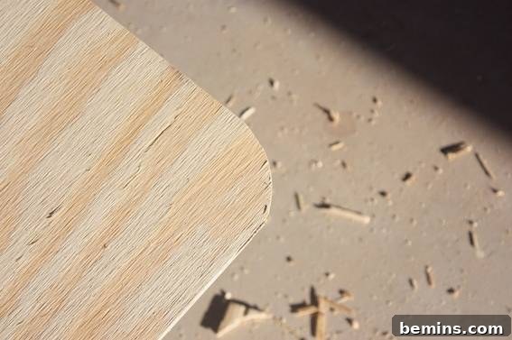 Rounding the Corners of the Plywood Clock
