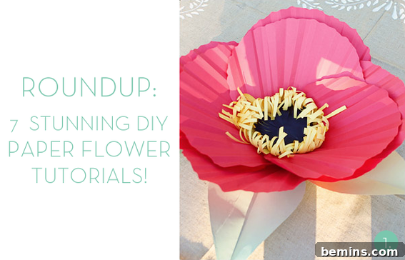 Beautiful handmade paper flowers
