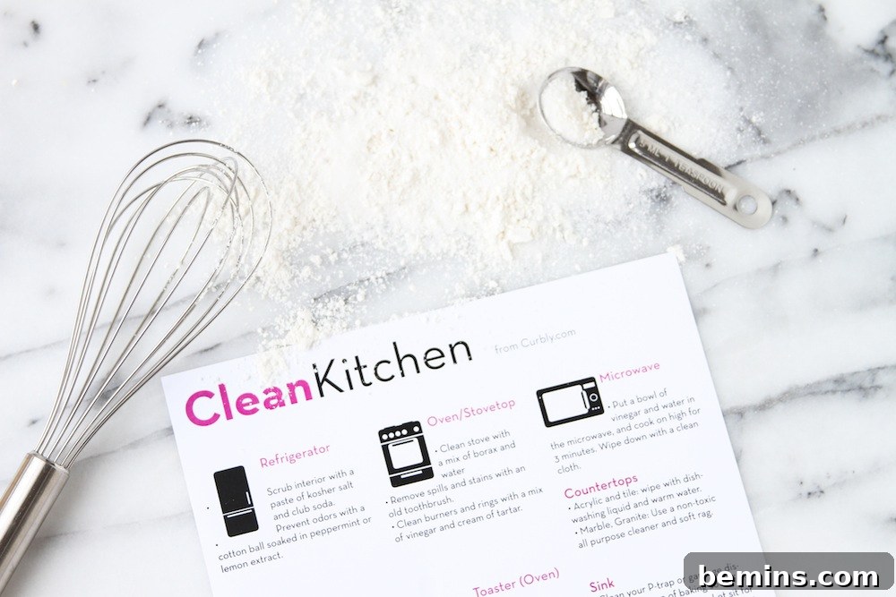 Free Downloadable Kitchen Cleaning Cheat Sheet