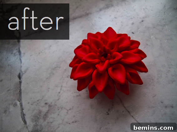 Polymer Clay Dahlia Cabinet Knob