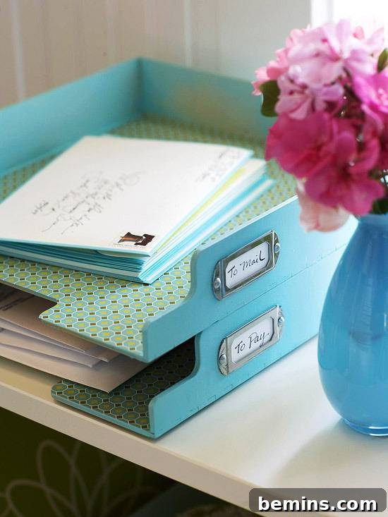 Modern DIY Mail Sorter