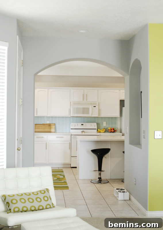 The kitchen's interior design