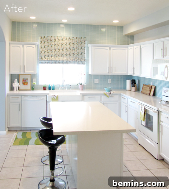 After: Our bright, modern, and functional kitchen