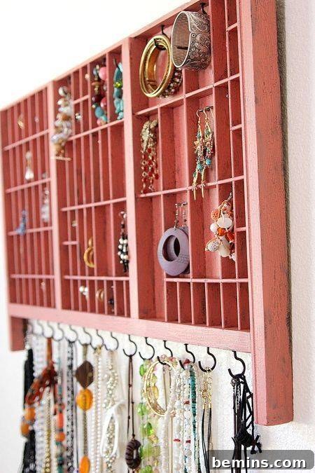 Rustic Type Tray Jewelry Station