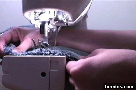 From Denim to Dream Skirt: A DIY Transformation 19 "Sewing a older jeans to Skirt" on the sewing machine.">
<p style="text-align: center;"><em>Sewing the Back Seam</em></p>
<img src="https://bemins.com/wp-content/uploads/2025/11/img_579_21.jpg" alt="A skirt made from an old jeans, showing the completed front seam.">
<img src="https://bemins.com/wp-content/uploads/2025/11/img_579_22.jpg" alt=