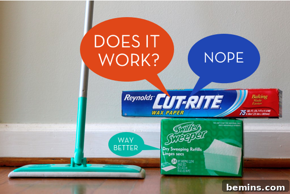 Does It Work Challenge Cleaning Floors with Wax Paper? Wax Paper Floor Cleaning The Ultimate Does It Work Test 6 A clean floor thanks to Swiffer