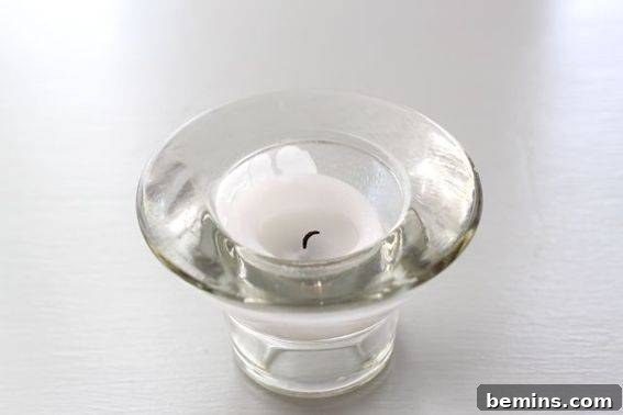Candle Burning in Cooking Spray Treated Holder
