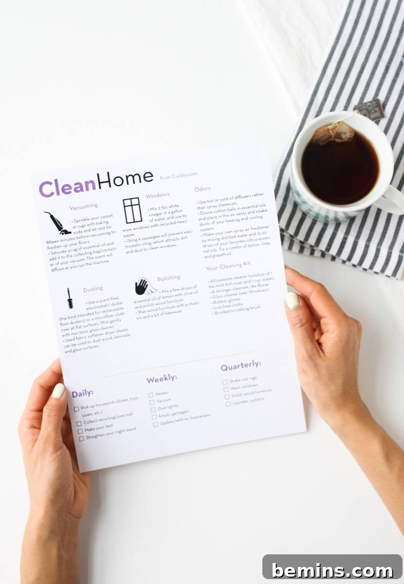 Person Holding Cleaning Instructions