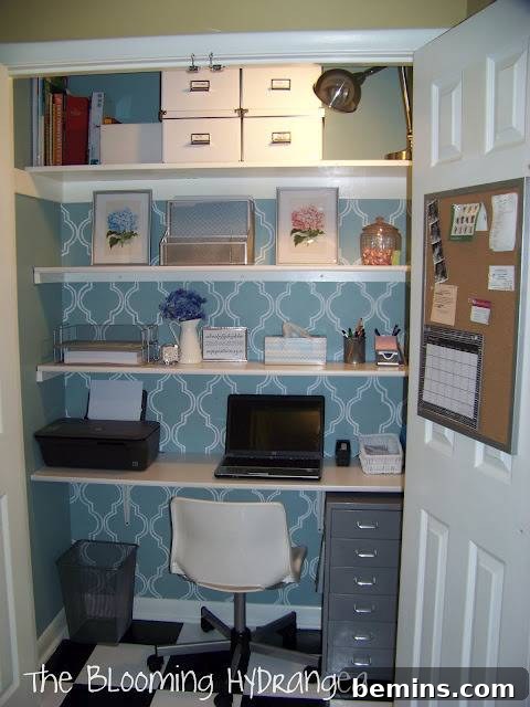 After: A functional and stylish closet office (cloffice)