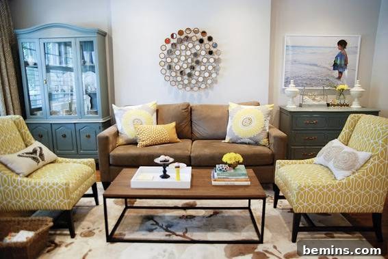 After: A clean, organized, and inviting living room