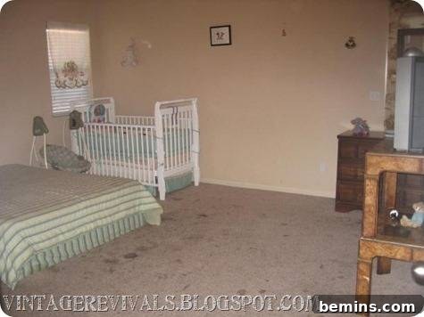 Before: A dated and uninviting master bedroom