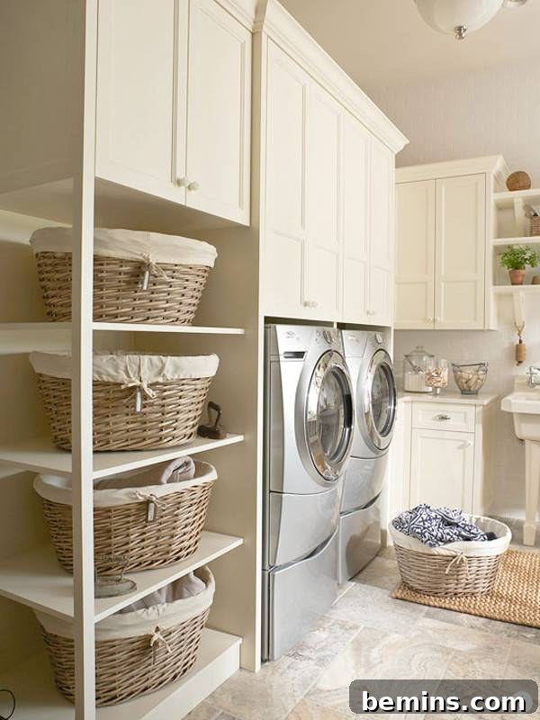 Top Laundry Room Transformations 15 Laundry room with neutral cabinets