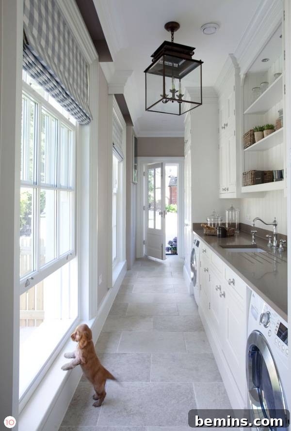 Top Laundry Room Transformations 19 Laundry room with natural light