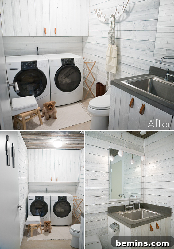 Top Laundry Room Transformations 3 Scandinavian laundry room design