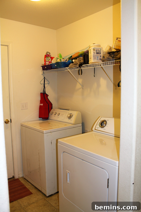 Top Laundry Room Transformations 36 Laundry room before